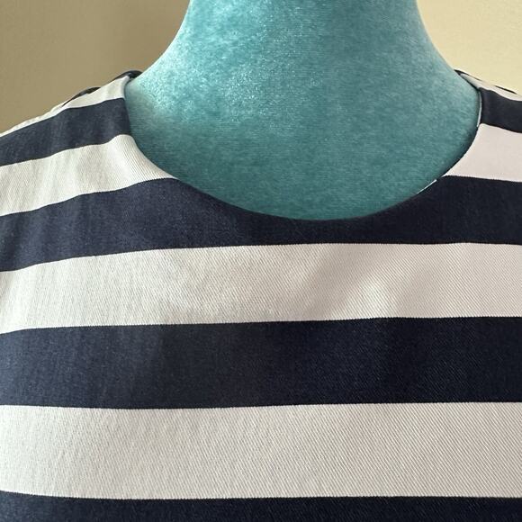 Draper James Dress Women 6 A-line Shift With Stretch, Navy White Stripe Perfect! - Picture 16 of 16